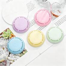 10pcs Long-Lasting Scented Air Freshener Tablets With Fixed Holder, Solid Color Fragrance Pads, Suitable For Home, Car, Bathroom, Bedroom, Closet And Toilet, Random Color Container - Multicolor - View 5