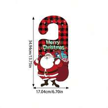 6pcs Set New Christmas Happy Door Handle Hanging Decor, Christmas Party Door Decoration Props, Christmas Decoration, Home Christmas Decor, Winter Decoration - Christmas Party Door Hangers - View 5