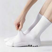 1/5/10 Pairs Unisex Sports Socks With Anti-Slip Design, Suitable For Football, Basketball, Baseball, Rugby, Cycling, Running, Skateboarding And Other Sports, Skin-Friendly Comfortable Breathable Fabric, Featuring Breathable Anti-Slip Bottom Design - Multicolor - View 2