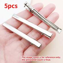 5 Stücke 8x60mm 8x80mm flache Metall-Haarspangen-Clips mit einzelner Zange, Schmuckbasis für DIY-Haarspangen, Schmuckherstellungszubehör - Verschiedenfarbig - Übersicht 15