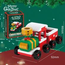 Christmas Micro Particle Building Blocks, 12 Styles Santa Claus Snowman Christmas Tree Reindeer Assembly Blocks, Children's Educational Handmade Puzzle Toy, Holiday Gift Small Decoration - Multicolor - View 10