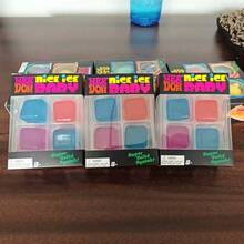 4-Grid Ice Cube Stress Relief Toy, TPR Material Squeeze Toy, High Rebound, In Stock Wholesale - Multicolor - View 3