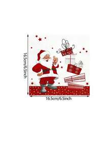20pcs/1pc Santa Claus And Gift-Patterned Napkins-Convenient, Decorative Paper Napkins For Christmas Dining Tables; Suitable For Use In Homes, Restaurants, Hotels, And Cafes During Christmas And New Year's Celebrations. - One Size Fits All - View 3