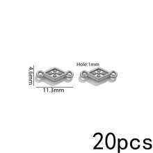 20 Peças Pingentes de Aço Inoxidável Banhados a Ouro 18K com Duplo Furo, Conectores Vintage Boho para Fabricação de Joias, Suprimentos para Fabricação de Joias DIY - Conector duplo suspenso - Visão 42