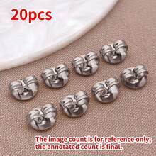 20入 4x7mm 6x7mm 金色不鏽鋼耳環耳釘 低過敏耳環後塞 DIY 珠寶手工配件 - 彩色 - 查看 15