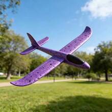 48cm Foam Airplane, 2 Flight Modes, Manual Throw Game And Outdoor Gliding Model, Indoor And Outdoor Use, Ideal Christmas And Halloween Gift (Random Color) - Multicolor - View 5
