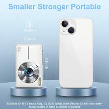 Digital Camera+Carrying & Protective Case Set, FHD 1080P 44MP Digital Point And Shoot Camera With 1 Rechargeable Batteries,32GB Memory Card+Carrying & Protective Case,Compact Small Camera For Boys Girls Beginners - View 3