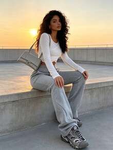 Women Sweatpants - Grey - View 8