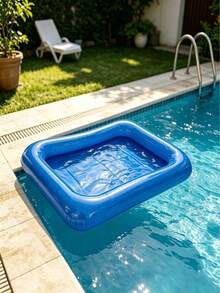 Portable Foldable Pool Cleaning Basin, Essential For Pool Maintenance Before Use, Also Suitable As Foot Bath Basin And Post-Swim Cleaning Basin. Air Pump Not Included - Inflatable Basin - View 6