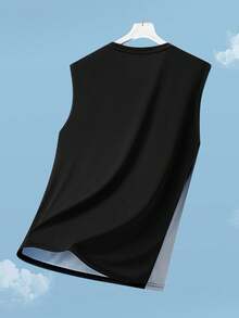 3pcs Men's Outdoor Tops Set, Three-Color Gradient Design, Suitable For Outdoor, Fitness, Daily Wear, Summer Sports Style - Multicolor - View 5