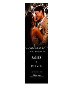 1pc Customized Wedding Chair Decor Banner - Personalized Photo/Text - Made Of Durable Polyester Fabric, Exquisite Design, Easy To Install, Elegant Customized Wedding Chair Decoration, Suitable For Lawn, Garden, Living Room, Birthday Party - Multicolor - View 8