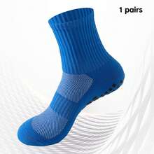 1/3/6 Pairs Non-Slip Football Socks With Grip Dots, Shock-Absorbing, Wear-Resistant, Thickened, Breathable Sports Football Socks - Multicolor - View 8