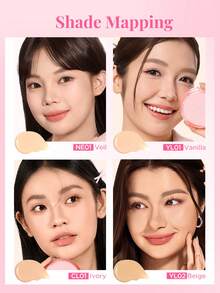 PINKFLASH Cushion Foundation, Menyamarkan Pori-Pori, Tahan Air, Mengontrol Minyak, Daya Tutup Tinggi, Cocok untuk Semua Jenis Kulit, Sempurna untuk Riasan Sehari-hari, Tampilan Pesta dan Gaya Y2K, Hadiah Ideal untuk Hari Valentine dan Tahun Baru - #YL01 - View 5