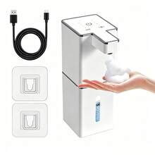 USB Rechargeable Smart Sensor Soap Dispenser, Portable Desktop Foam Electric Foaming Dispenser, Automatic Wall-Mounted Hand Soap Dispenser, Battery Capacity: 1200mAh - View 8