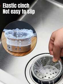 30/100pcs Reusable Fine Mesh Kitchen Sink Strainer Bags, Kitchen Sink Filter, Bathroom Sink Filter, Easy To Clean Kitchen Drain Protector, Suitable For Kitchen And Bathroom - A - View 7