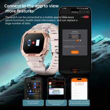 LOKMAT OCEAN GT Smartwatch, 1.75-Inch Screen, Bluetooth Calling, Push Notifications, Heart Rate, Sleep, Blood Oxygen, Health Monitoring, IP68 Waterproof, Sedentary Reminder, Remote Photo Taking, Music Control, Outdoor Compass Sports Watch - View 10
