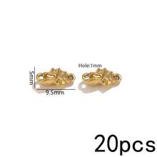 20 Peças Pingentes de Aço Inoxidável Banhados a Ouro 18K com Duplo Furo, Conectores Vintage Boho para Fabricação de Joias, Suprimentos para Fabricação de Joias DIY - Conector duplo suspenso - Visão 21