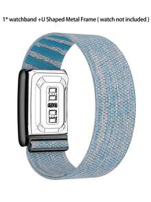 1pc Elastic Nylon Watch Band, Suitable For 5.0/4.0, Breathable Protective Sports Wristband, Compatible With 5.0 Watch Band (Black U-Shaped Adjustable Connector) - Multicolor - View 24