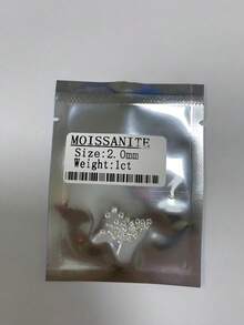 100% 小顆莫桑石 白色 D 色圓形切割莫桑石散石，適用於珠寶製作（數量不正確，請參考重量 1ct） - 白色 - 查看 24