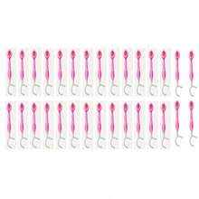 30 piezas/20 piezas/10 piezas/5 piezas/Set Cepillo de dientes desechable mini para viaje, Cepillo de dientes 5 en 1 con pasta pre-aplicada + hilo dental + palillo + raspador de lengua, Cepillo de dientes portátil con pasta pre-aplicada para viaje, Diseño compacto adecuado para viaje, trabajo y uso diario - Rosa (Estilo A) - Ver 14