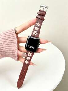 1件裝布料PU環相容女性錶帶 38mm 40mm 41mm 42mm 44mm 45mm 46mm 49mm 系列 Ultra 11/10/9/8/7/6/5/4/3/2 SE - 粉紅棕色 - 查看 4