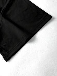 T-shirt Estiva Casual da Donna - Stampa con Lettere CIN, Collo Tondo, Adatta per Uso Esterno, Stile Y2K Street, Estetica Punk, Ritorno alla Stagione, Viaggi, Club, Palestra, Sport - nero - Visualizzare 6
