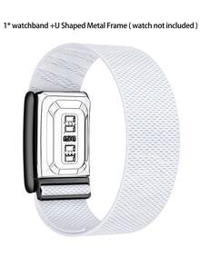 1pc Elastic Nylon Watch Band, Suitable For 5.0/4.0, Breathable Protective Sports Wristband, Compatible With 5.0 Watch Band (Black U-Shaped Adjustable Connector) - 彩色 - 查看 6