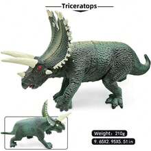 8 Styles 8-14Inch Hand-Painted Jurassic Dinosaur Models, T-Rex Allosaurus Brachiosaurus Triceratops, Room Decor Collectible Toy Gift For Boys - Multicolor - View 5