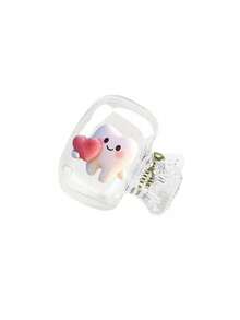 Heart-Shaped Tooth Pattern Portable Combination Set Toothbrush Holder Protective Cover, Portable Toothbrush Case, Travel Toothbrush Storage Box, Portable Toothbrush Head Protective Clip, Toothbrush Storage Clip, Home And Travel Dust-Proof Toothbrush Protective Cover, Suitable For Home And Travel Use, Travel Toothbrush Storage Clip, Protect Your Toothbrush Cleanliness And Care For Your Oral Health - A - View 14