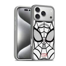 Miniso Marvel Spider-Man 創意個性化蜘蛛網 MagSafe 磁吸充電保護殼，防摔，適用於 Apple 17 Pro Max/iPhone 17/18 Pro/18 Pro Max/16 Pro/15/14/13/17 Air/12/16 Pro/15 Plus，學生風格，兼容 Apple - 灰色 - 查看 4