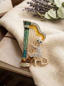 Luxury Rhinestone Cat Brooches - Animal Pins For Women Unisex Casual Party Jewelry Accessories / Friends Gifts Badges Decoration - Cat - View 17
