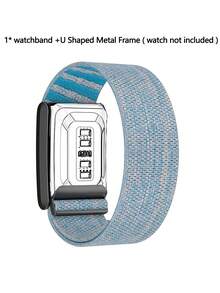 1pc Elastic Nylon Watch Band, Suitable For 5.0/4.0, Breathable Protective Sports Wristband, Compatible With 5.0 Watch Band (Black U-Shaped Adjustable Connector) - Multicolor - View 21