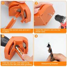 Electric Drill Bit Sharpener Multifunction Scissor/Knife Drill Sharpening Tool - Orange - View 4