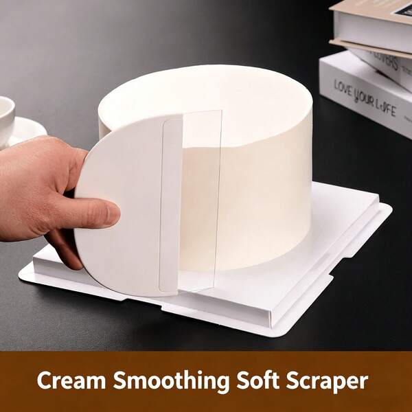 Cake Frosting Smoothers, Flexible Butter Spatulas For Baking, No Skill Needed! Perfectly Achieve Smooth Buttercream Effect, Comfortable To Hold, Reusable Cake Decorating Tool, Material, Suitable For Home Bakers And Cake Lovers
