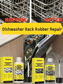 jakehoe 1pc/30ml/White/Grey 2 Colors, Dishwasher Basket Repair Rubber Plastic Basket Bonding Seamless Rust-Proof Waterproof Strong Convenient Repair Glue, Firmly Adheres To Dishwasher Basket Rack Surface, Dishwasher Basket Repair Rubber Dishwasher Rack Repair Coating Vinyl Touch Up Paint For Dishwasher Rack Dishwasher Wire Rack Repair Liquid Rubber, Compatible With Multiple Metal Basket Rack Components Most Dishwasher Internal Environments, Reduces Wear And Maintains Long-Term Stable Use Of Basket Rack - Dishwasher Basket Repair Rubber - View 2
