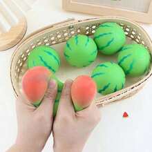 Sommer Wassermelone Squishy Spielzeug, langsam zurückspringendes weiches Drückspielzeug zur Stressbewältigung, niedliche Frucht-Fingerkuppen-Dekoration, für tägliche Angstlinderung und Freizeitunterhaltung, Urlaubsgeschenk, lustiges niedliches Geschenk, Geburtstagsgeschenk, Ostergeschenk, Halloween-Geschenk, Weihnachtsgeschenk, Partygeschenk - Verschiedenfarbig - Übersicht 6