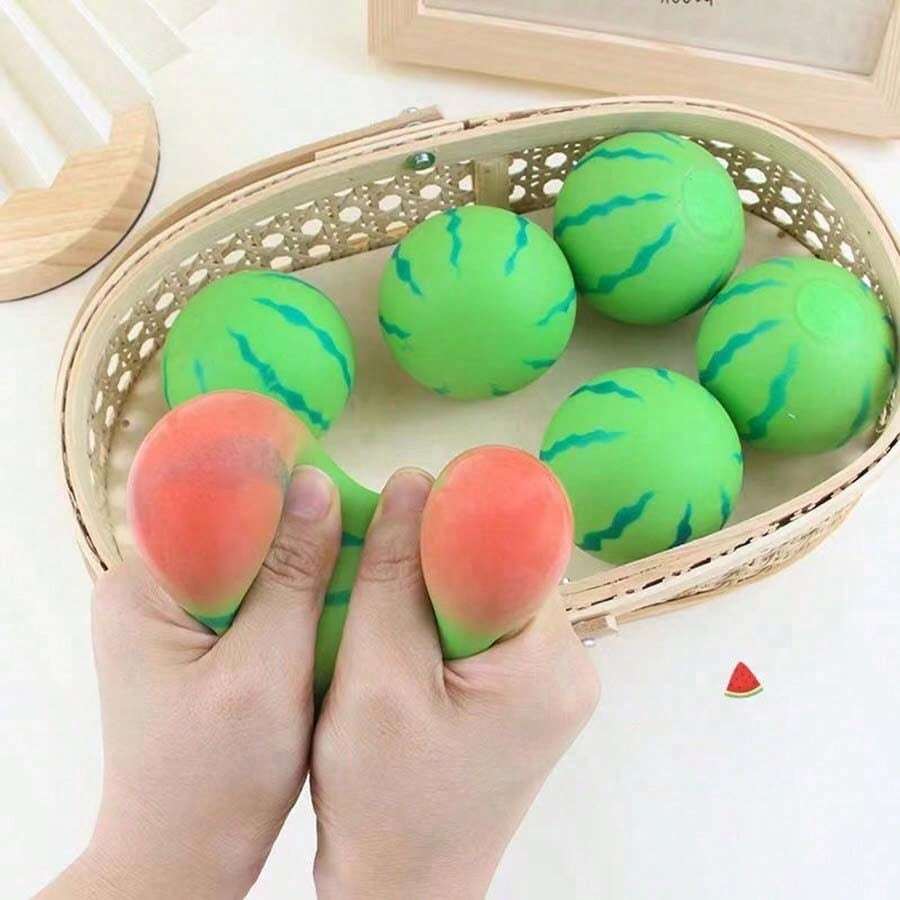 夏季西瓜捏捏樂玩具，慢回彈柔軟擠壓壓力舒緩玩具，可愛水果指尖裝飾，適用於日常焦慮緩解與休閒娛樂，節日禮物，趣味可愛禮物，生日禮物，復活節禮物，萬聖節禮物，聖誕禮物，派對禮物 - 彩色 - 查看 1