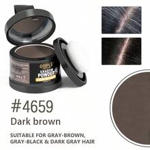 Goiple 0.18oz/5g Deep Brown Hairline Powder, Waterproof And Sweat-Proof, Suitable For Covering Gray Roots And Filling In Sparse Hairline, Comes With Soft Sponge Puff, Fiber Powder Can Be Used For Thinning Hair And Sparse Areas, Includes Matching Mirror For Easy Color Selection - Dark Brown - View 12