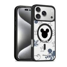 Miniso Disney Mickey dan Minnie Mouse Pasangan Sederhana Kartun Mickey Mouse MagSafe Pengisian Daya Magnetik, kompatibel dengan iPhone 17/17 Pro Max/16/17 Pro/15/14/16 Plus/17 Air/IP 13/15 Pro/12/15 Plus, tahan jatuh dan tahan gores, kompatibel dengan Apple. - Hitam - View 4