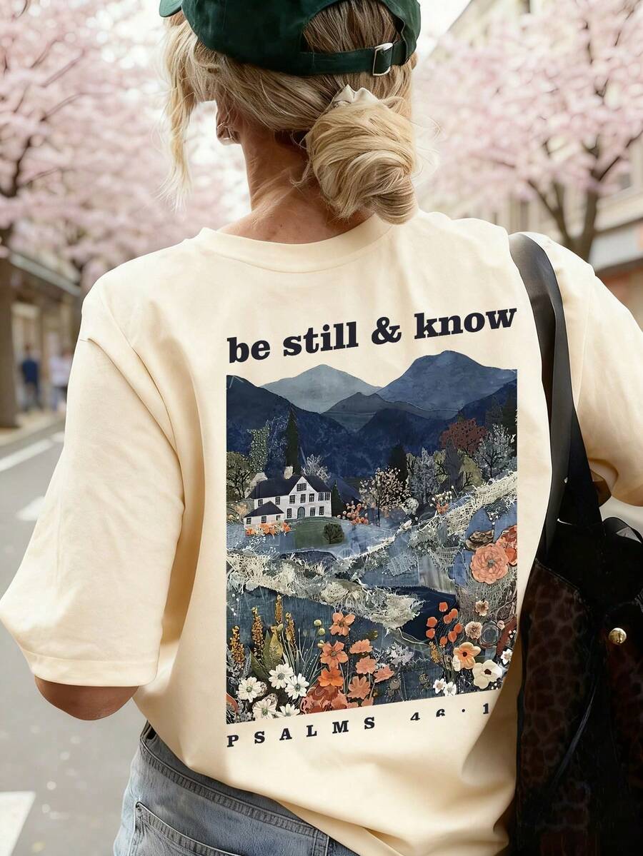 T-shirt ample de style bohème pour femmes, streetwear esthétique célèbre sur INS, décontracté pour l'été - Nude - Voir 1