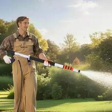Telescopic Lance, Telescopic Pole, Telescopic Handle, 5.5 M, 4000 PSI, With Pressure Washer Extension Rods, Gutter Cleaner, Brush Head, 5 Spray Nozzle Tips, Adapter & Adjustable Support Strap-XY712262 - Multicolor - View 4