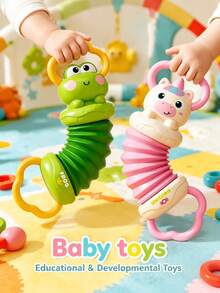 Fun Cartoon Handheld Accordion Toy, Cute Animal Musical Instrument, Suitable For Infants And Toddlers, Enhances Children's Hand-Eye Coordination And Grip Ability, Perfect Birthday Gift, Holiday Gift - Multicolor - View 4