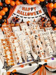 100入萬聖節自黏密封袋 南瓜/幽靈/女巫禮物袋 Happy Halloween 自黏袋 萬聖節派對裝飾 萬聖節裝飾 不給糖就搗蛋禮物包裝袋 恐怖萬聖節裝飾 禮物包裝袋 鬼屋裝飾 派對小禮品 - 萬聖混款 - 查看 2