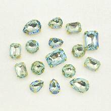 16pcs/Pack Sky Blue & Royal Blue Hollow Rhinestone DIY Decoration For Clothing, Shoes, Hats, Bags - Sky Blue - 16P - View 7