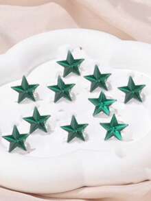 10 piezas de pinzas para el cabello con forma de estrella multicolor, adecuadas para festivales, reuniones, fiestas ............ - Multicolor - Ver 9