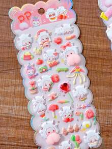 Cute Animal Soft Squeeze Happy Stickers, Children's Stress Relief 3D Bubble Stickers, Phone Case Decoration Stickers - Multicolor - View 12