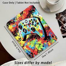 Game Controller Pattern Painted Effect Tablet Protective Case With Stand, Compatible With Honor 8/9/10/X8/X8A/X9/X8Pro/X9Pro, MatePad SE 11"/MatePad 11"/11.5"/MatePad Pro, Apple 10th/11th Gen 2025 (A16), Galaxy Tab A7/A9 And Other Popular Models - Style 10 - View 3