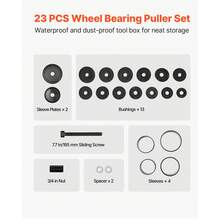 Wheel Bearing Press Kit, 23 PCS FWD Bearing Puller Tools, For Front Wheel Drive Bearing Removal And Installation, Wheel Bearing Tool With Sliding Screw, Bushings, Sleeve Plates, Storage Case - 23PCS FWD Wheel Bearing Puller - View 7