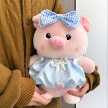 7.87-Inch/11.81-Inch Cute Piggy Plush Toy – Super Soft And Skin-Friendly. Anime-Style Plush Toy; Squeaky Toy; Suitable As A Desk Accessory, Room Decoration, Or Cuddly Toy For Children. - Multicolor - View 9