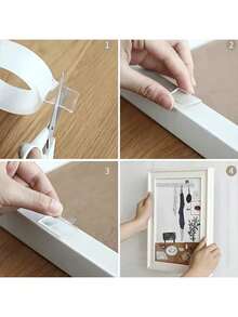 1 Roll Super Strong Adhesion Double-Sided Nano Tape - Powerful Bonding, Reusable, Suitable For Crafts, Christmas Decorations And More - Compatible With All Surfaces, Essential Multi-Purpose Tape - Transparent - View 7